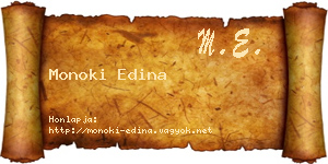Monoki Edina névjegykártya