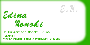 edina monoki business card